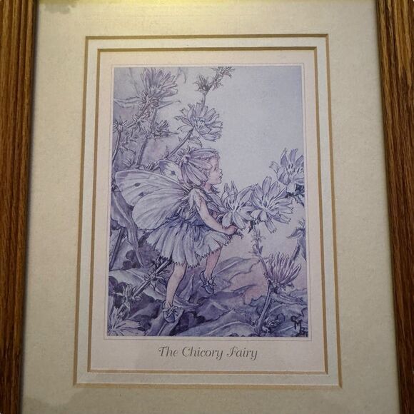 5 Vintage Fairy Framed Art Print by Cicely Mary Barker Wood Frame 9x11 Whimsical - Picture 3 of 13